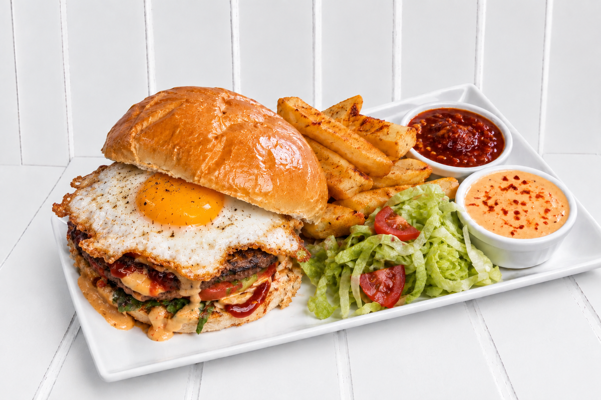 Beef & Egg Burger