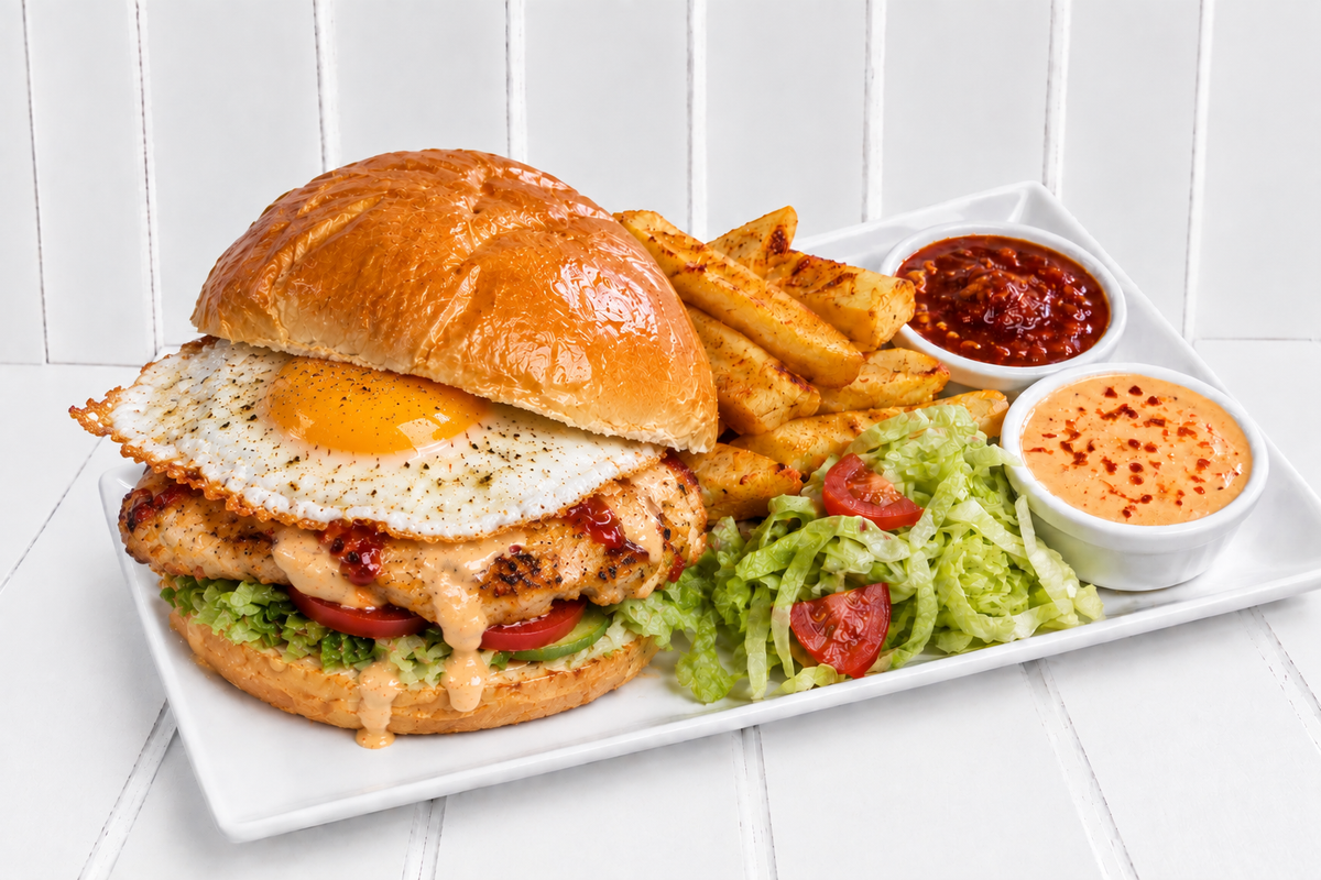 TV1 Burger (Chicken & Egg)